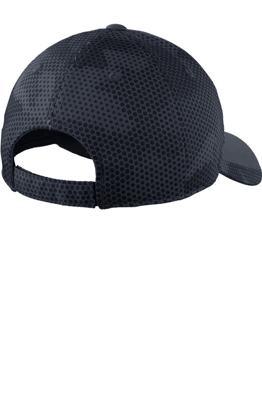 Rear View of Iron Grey Sport-Tek CamoHex Cap. STC23