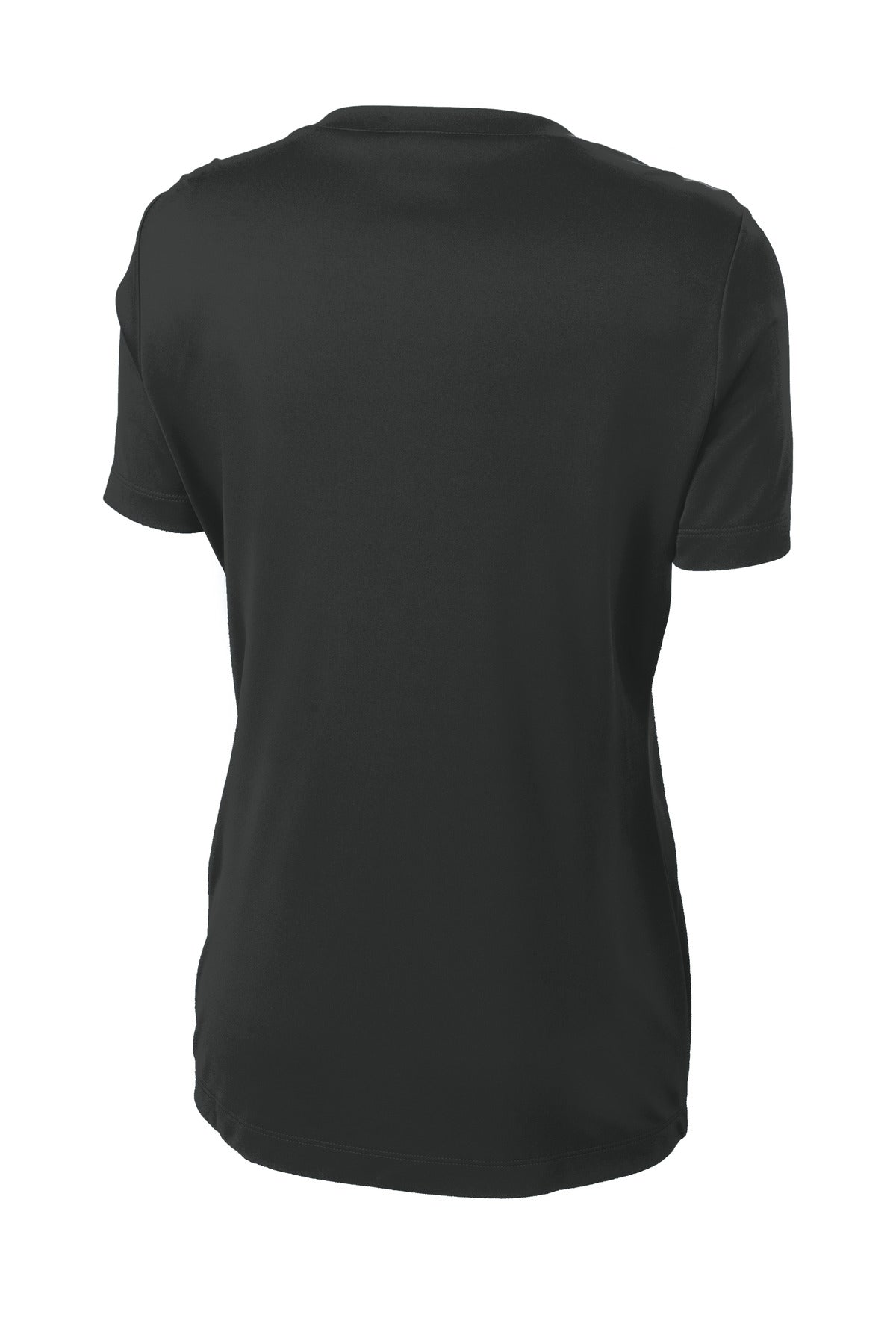 Rear View of Iron Grey Sport-Tek Women's PosiCharge Competitor Tee. LST350