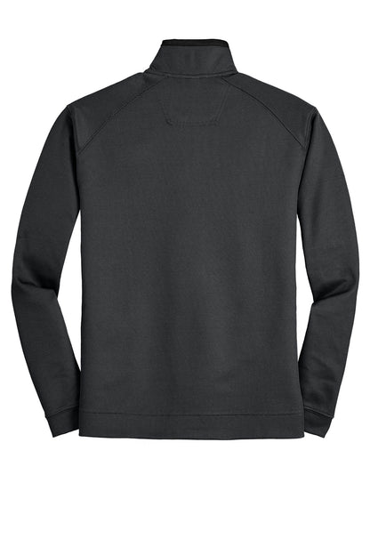 Rear View of Iron Gry/Black Port Authority Vertical Texture 1/4-Zip Pullover. K805