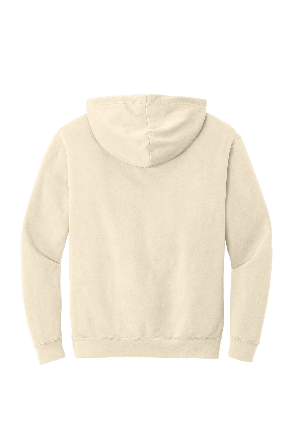 Rear View of Ivory Comfort Colors Lightweight Hooded Sweatshirt 1467