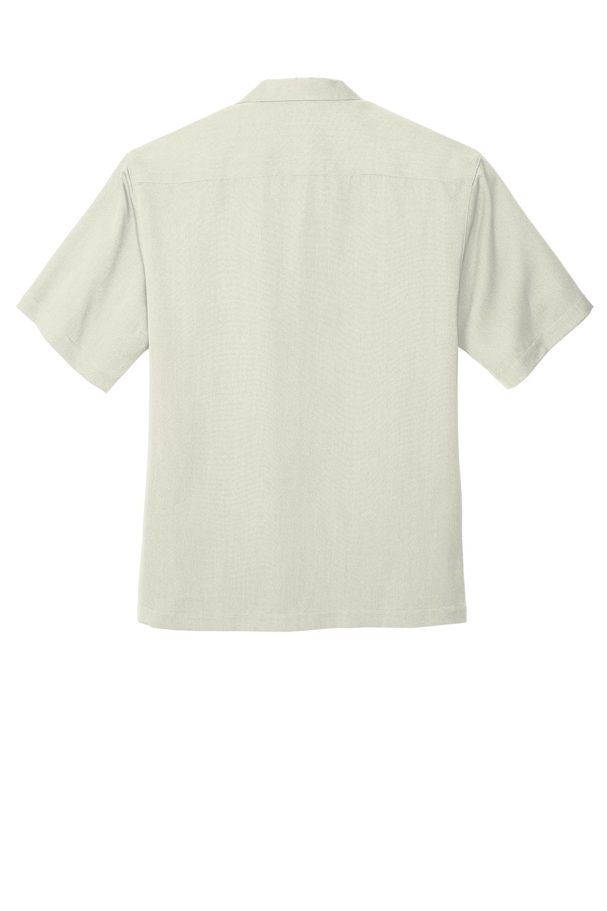 Rear View of Ivory Port Authority Easy Care Camp Shirt. S535