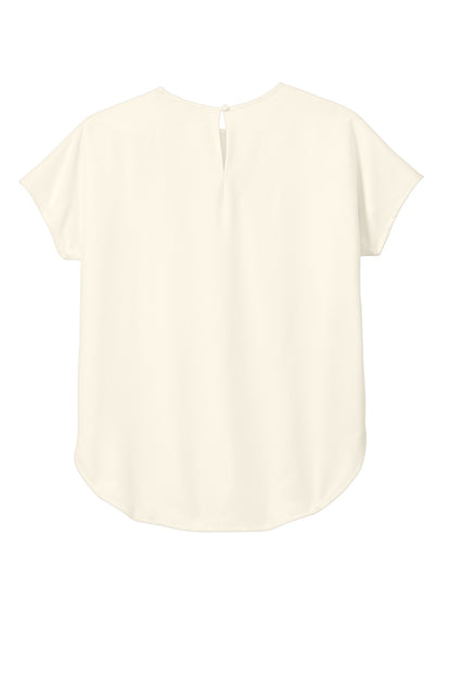 Rear View of IvoryChiff Mercer+Mettle Women's Stretch Crepe Crew MM2015