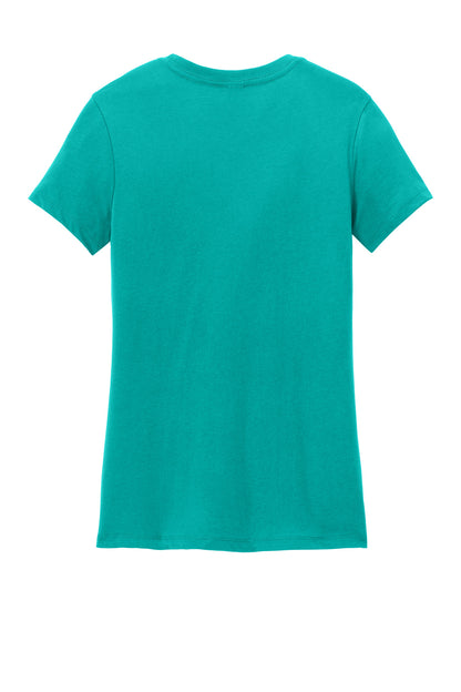 Rear View of Jade District Women's Perfect Weight Tee. DM104L