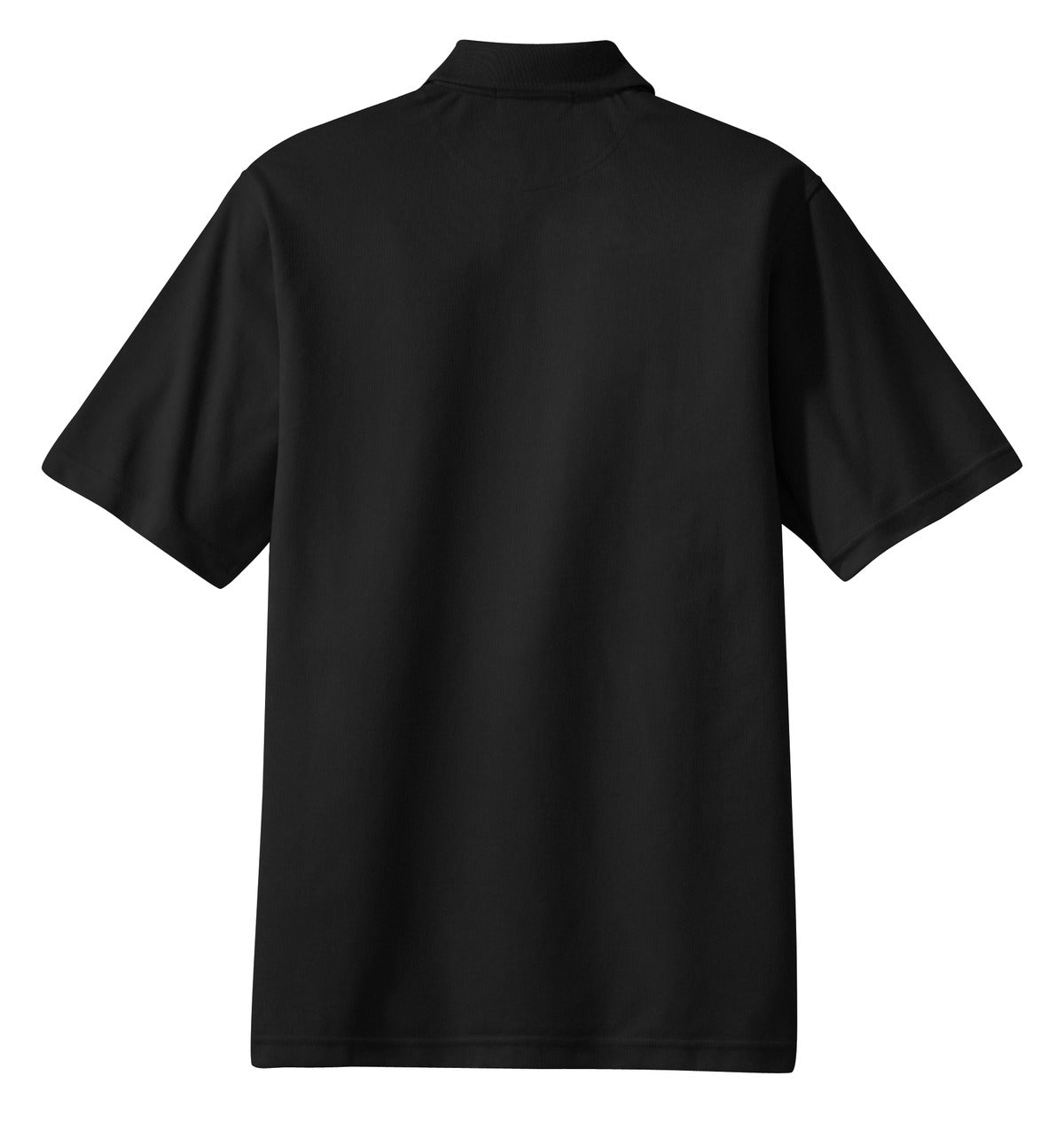 Rear View of Jet Black Port Authority Rapid Dry Polo. K455