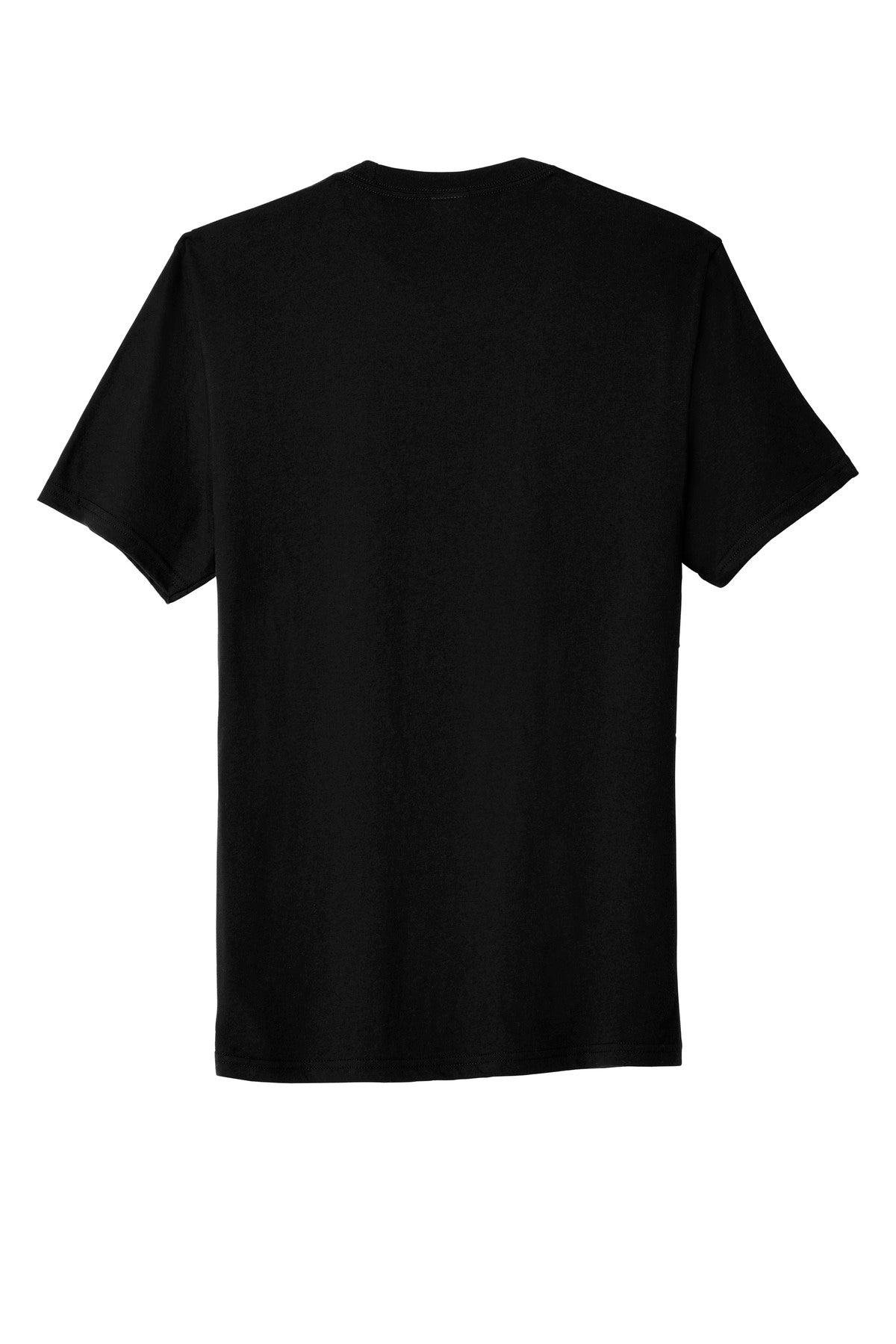 Rear View of Jet Black Port & Company Youth Fan Favorite Blend Tee. PC455Y