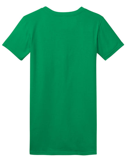 Rear View of Kelly Green District Women's Fitted The Concert Tee DT5001
