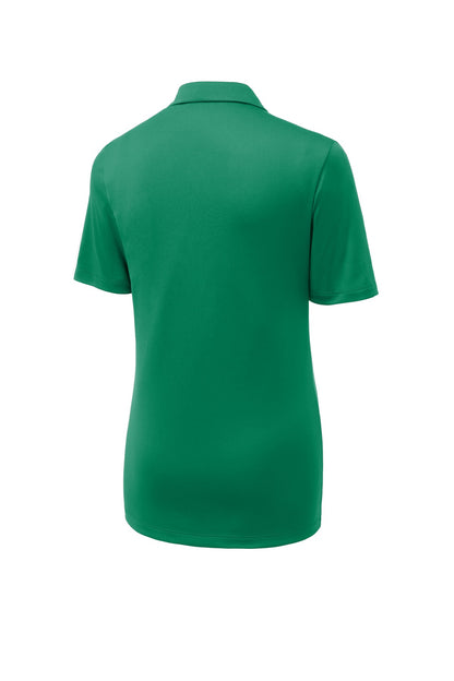 Rear View of Kelly Green Sport-Tek Women's Posi-UV Pro Polo. LST520