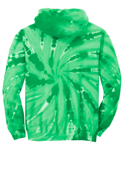 Rear View of Kelly Port & Company Youth Tie-Dye Pullover Hooded Sweatshirt. PC146Y