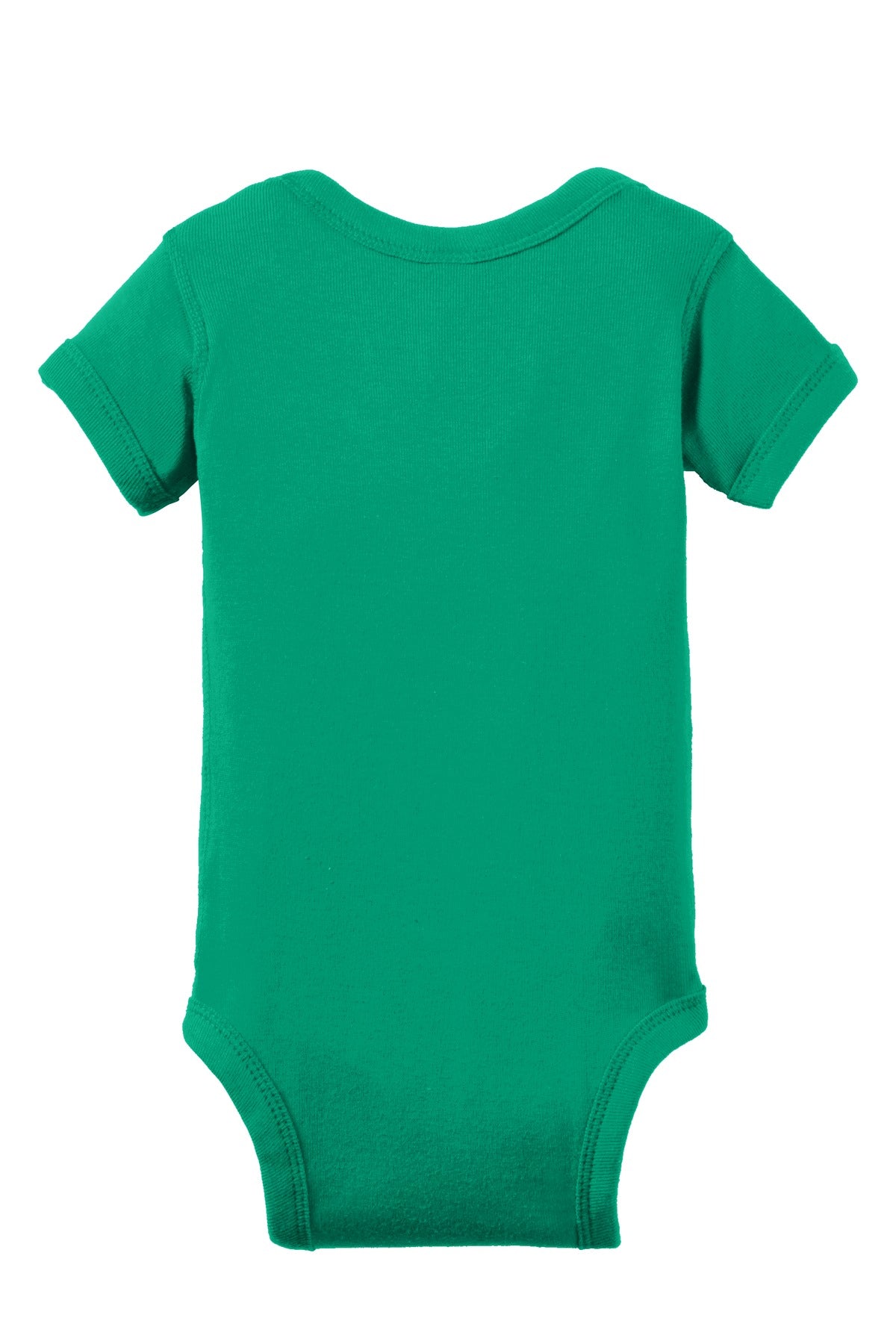 Rear View of Kelly Rabbit Skins Infant Short Sleeve Baby Rib Bodysuit. RS4400