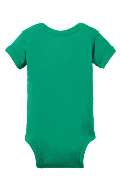 Rear View of Kelly Rabbit Skins Infant Short Sleeve Baby Rib Bodysuit. RS4400