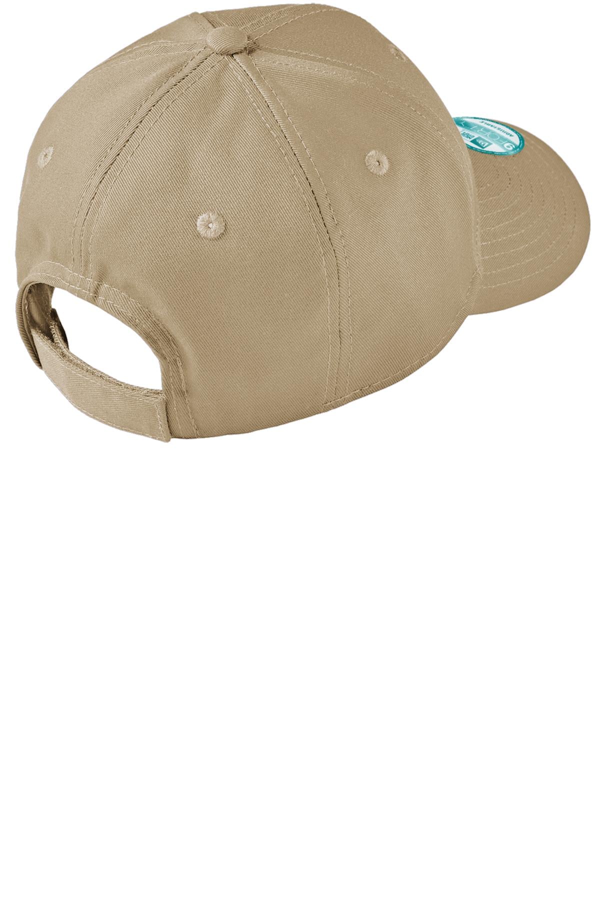 Rear View of Khaki New Era - Adjustable Structured Cap. NE200