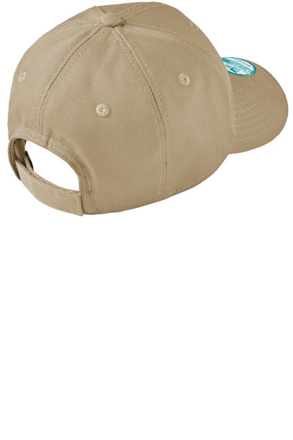 Rear View of Khaki New Era - Adjustable Structured Cap. NE200
