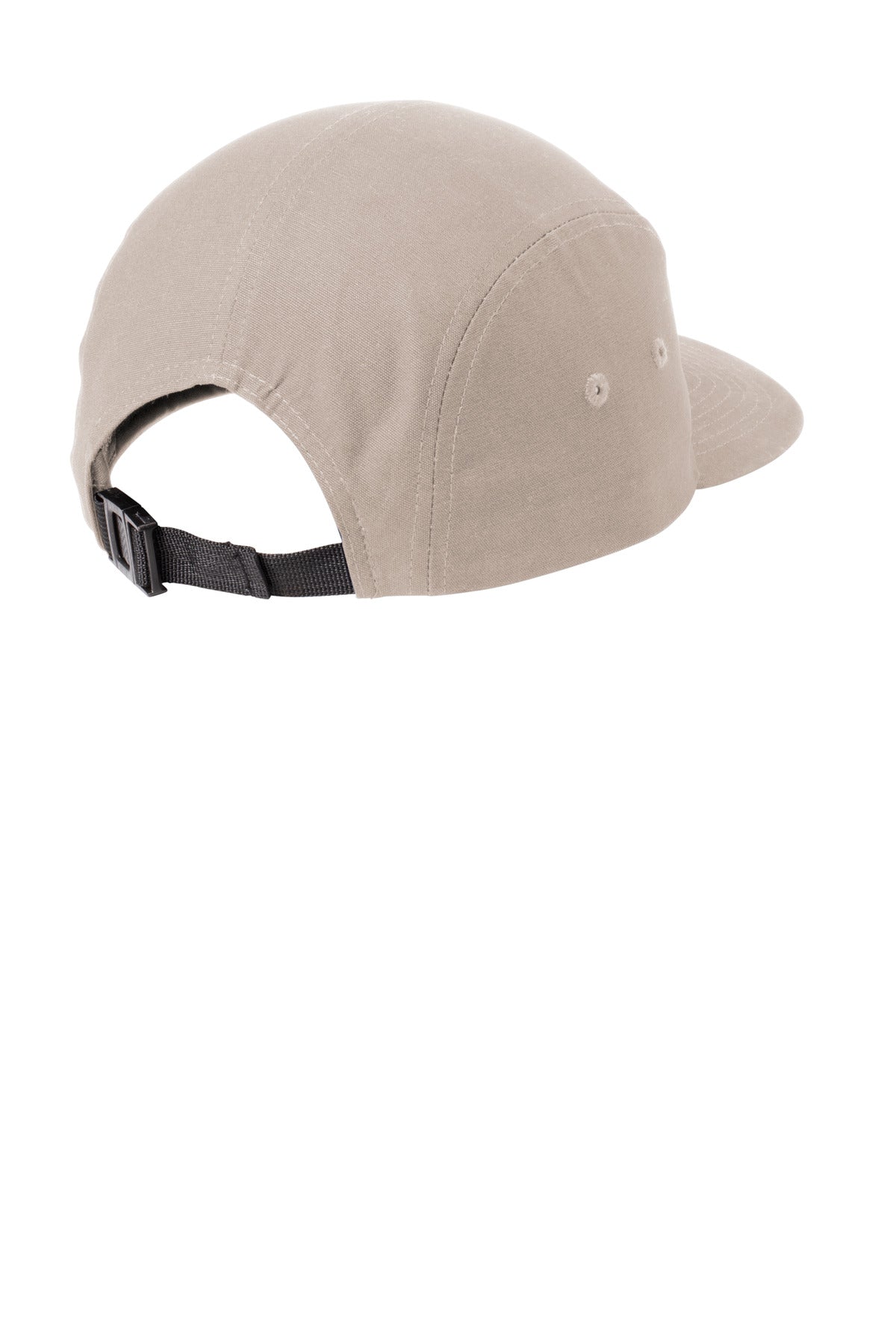 Rear View of Khaki Port Authority Brushed Cotton Camper Cap C970