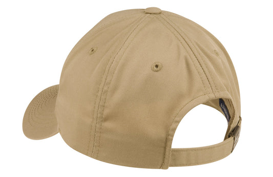 Rear View of Khaki Port Authority Fine Twill Cap. C800