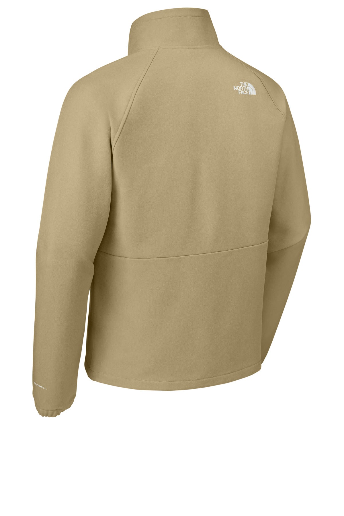 Rear View of KhkStnDkHt The North Face Barr Lake Soft Shell Jacket NF0A8BUD