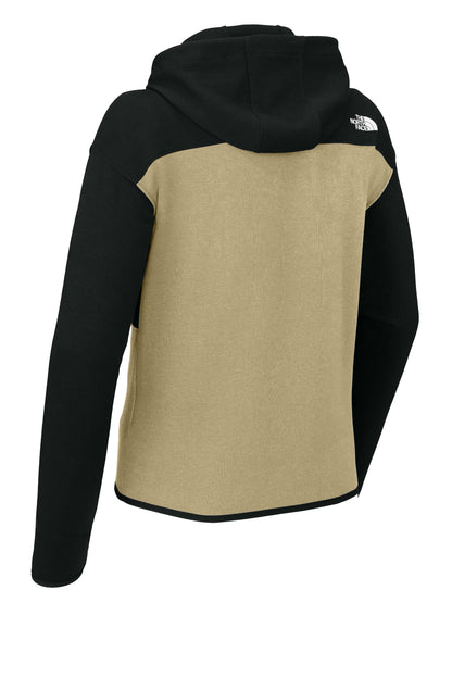 Rear View of KhStn/TNFB The North Face Women's Double-Knit Full-Zip Hoodie NF0A8BUT