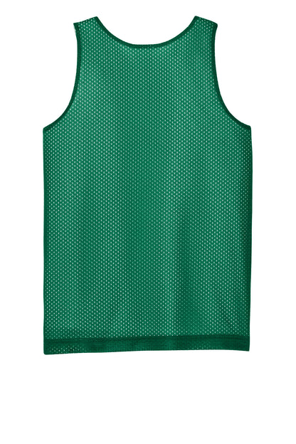 Rear View of KllyGr/Wht Sport-Tek Youth PosiCharge Reversible Mesh Tank YST5000