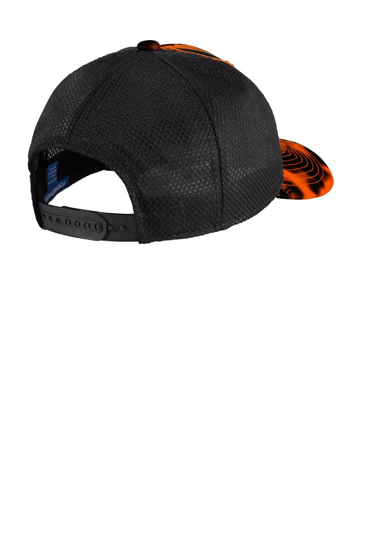 Rear View of Krypt Infer/Bk Port Authority Performance Camouflage Mesh Back Snapback Cap C892