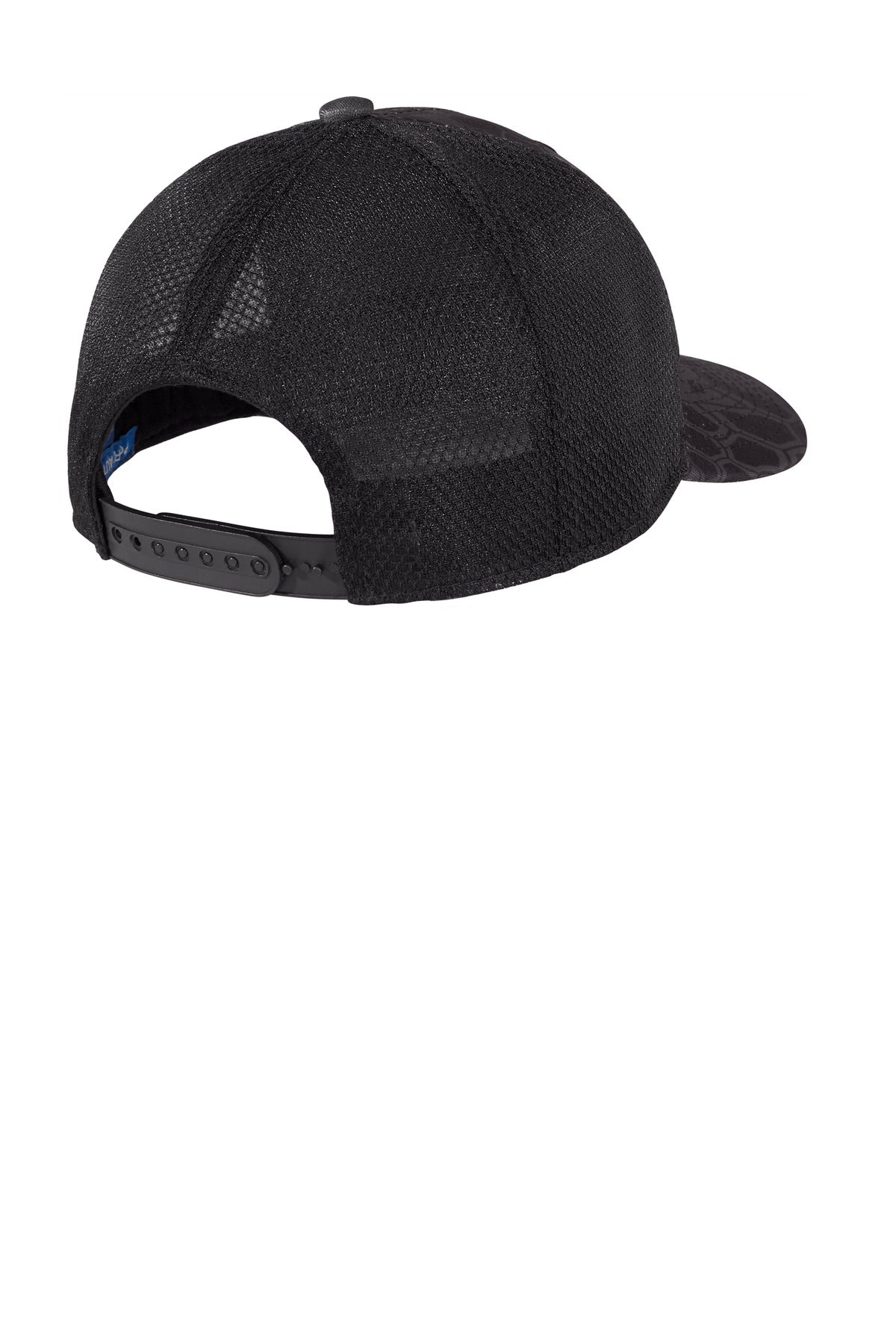 Rear View of Krypt Typh/Blk Port Authority Performance Camouflage Mesh Back Snapback Cap C892