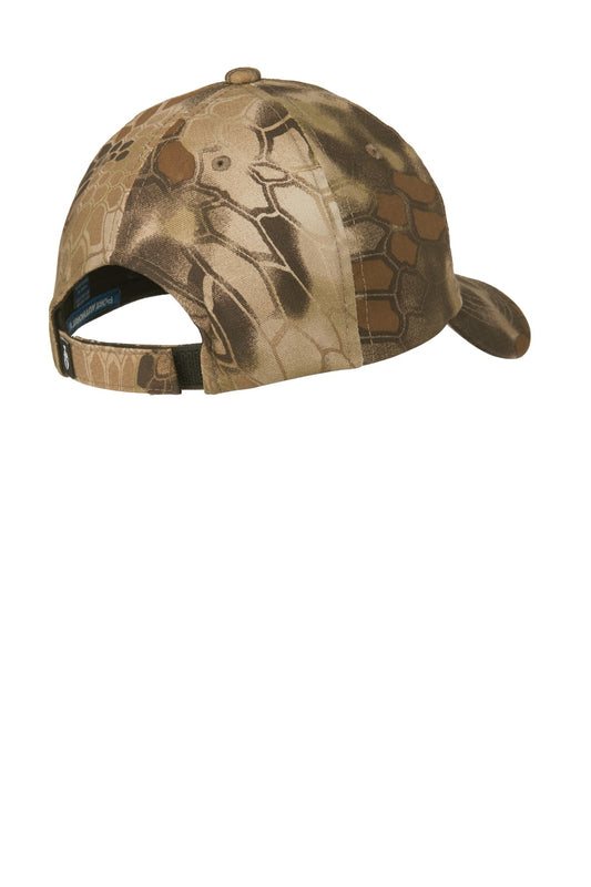 Rear View of Kryptek Highln Port Authority Pro Camouflage Series Garment-Washed Cap. C871