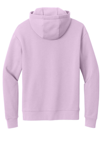 Rear View of Lavender New Era Heritage Fleece Pullover Hoodie NEA525