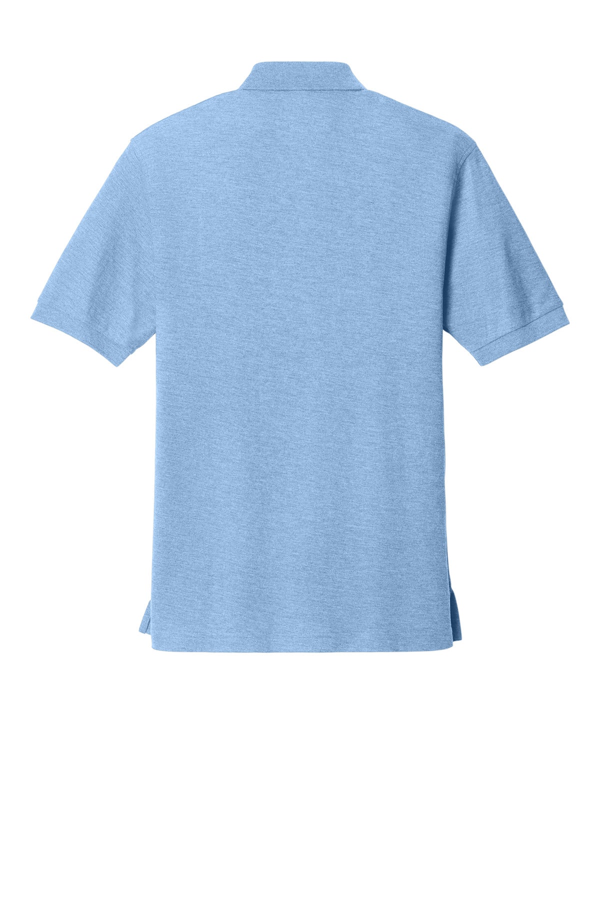 Rear View of Light Blue Port Authority Tall Silk Touch Polo. TLK500