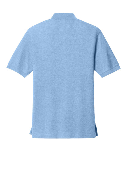 Rear View of Light Blue Port Authority Tall Silk Touch Polo. TLK500