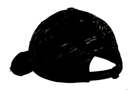 Rear View of Light Olive District Distressed Cap. DT600