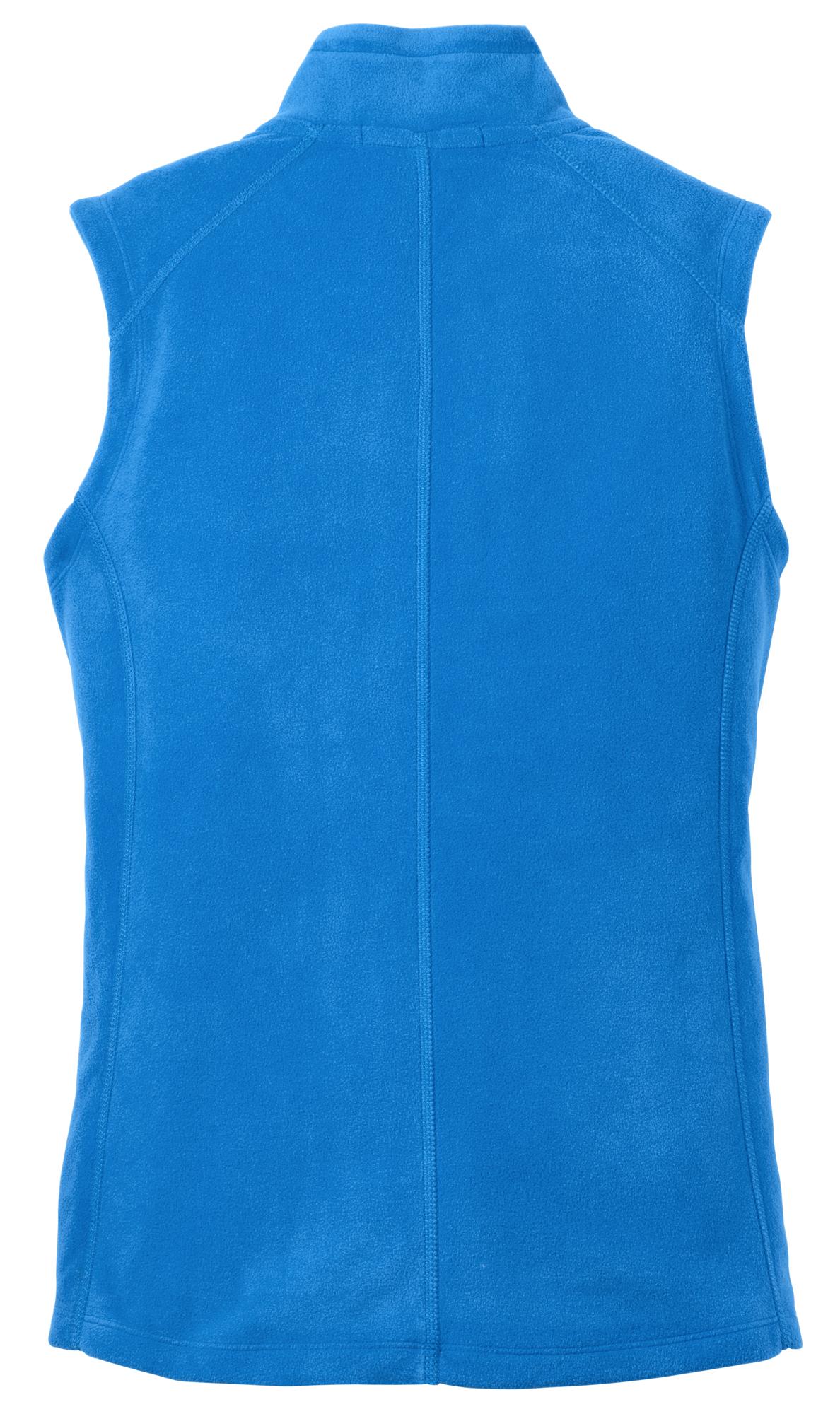 Rear View of Light Royal Port Authority Women's Microfleece Vest. L226