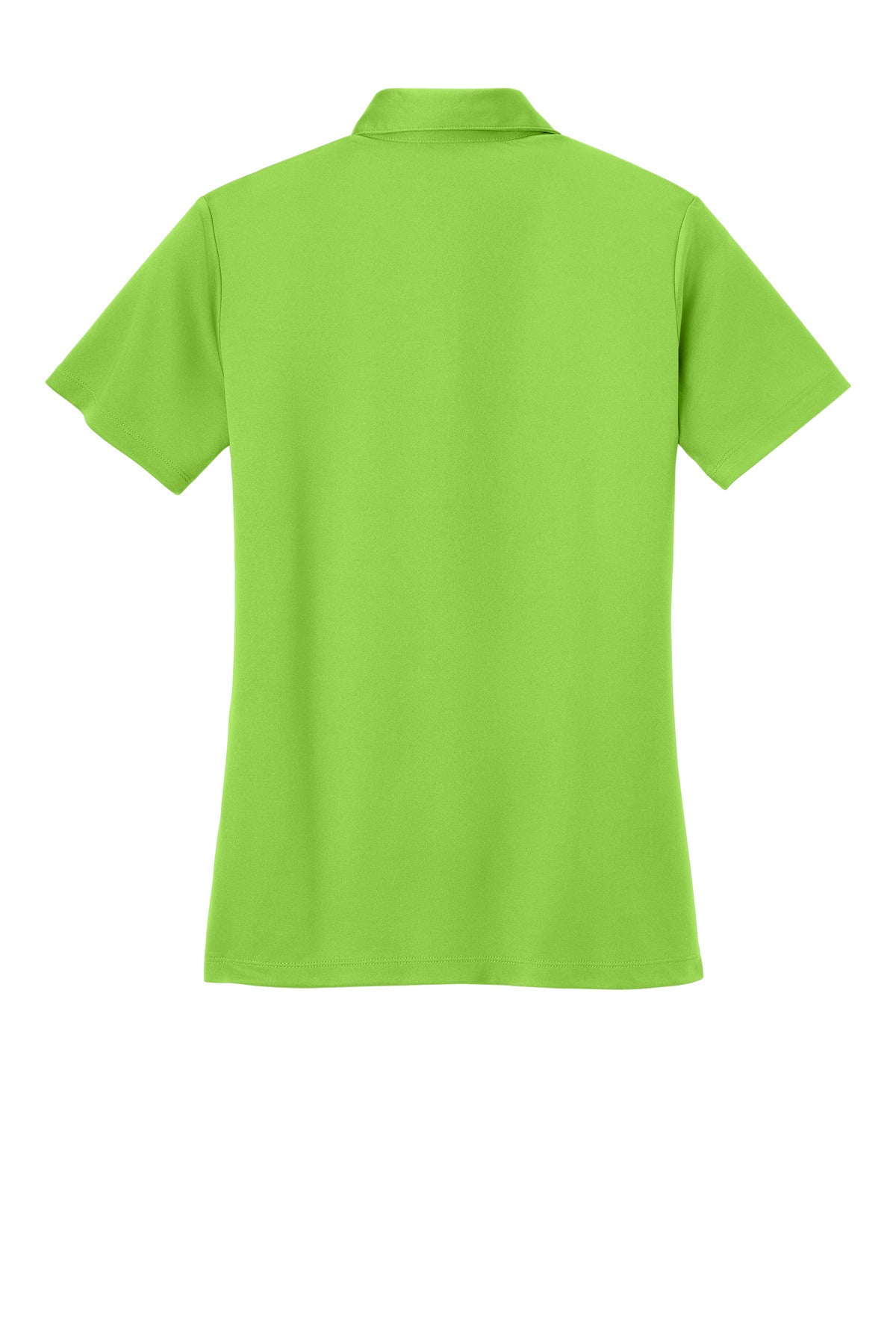 Rear View of Lime Port Authority Women's Silk Touch Performance Polo. L540