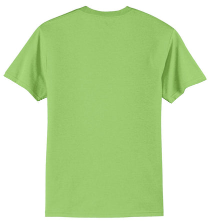 Rear View of Lime Port & Company Tall Core Blend Tee. PC55T
