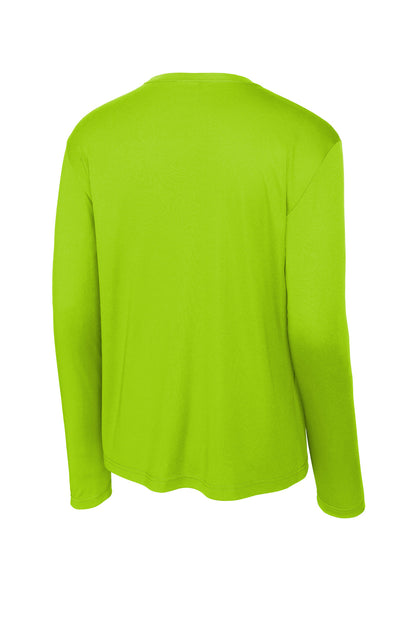 Rear View of Lime Shock Sport-Tek Tall Long Sleeve PosiCharge Competitor Tee. TST350LS