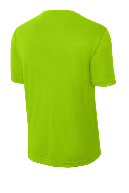 Rear View of Lime Shock Sport-Tek Tall PosiCharge Competitor Tee. TST350