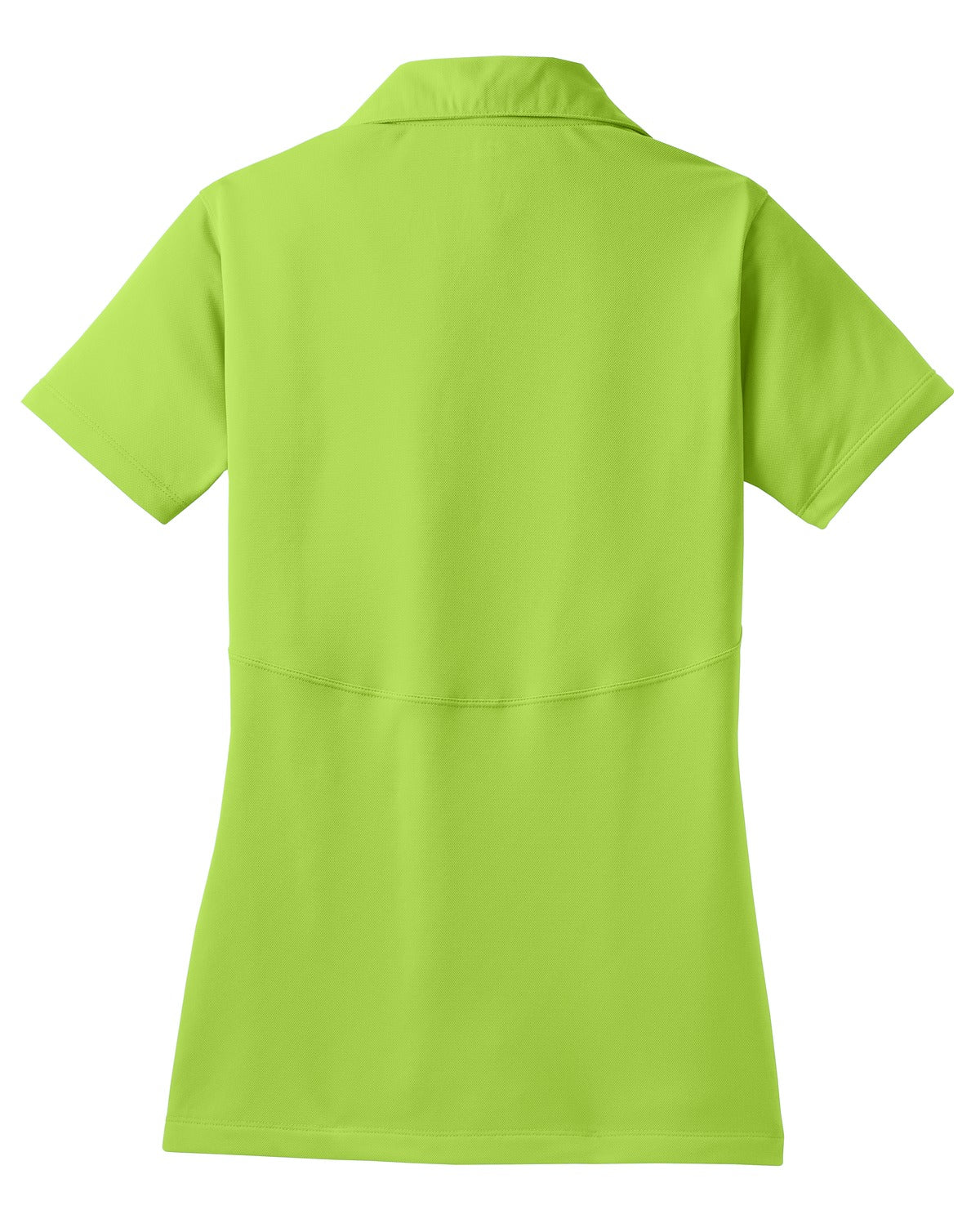 Rear View of Lime Shock Sport-Tek Women's Micropique Sport-Wick Polo. LST650