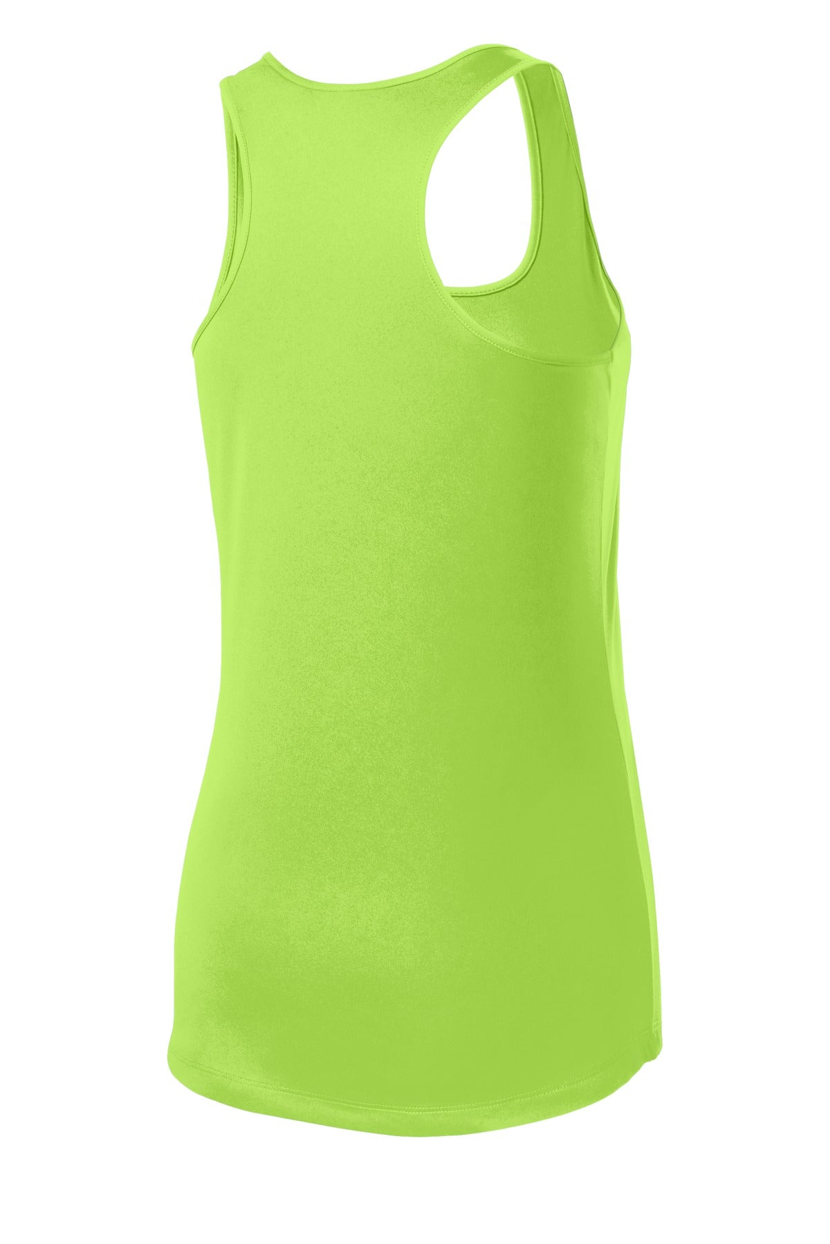 Rear View of Lime Shock Sport-Tek Women's PosiCharge Competitor Racerback Tank. LST356