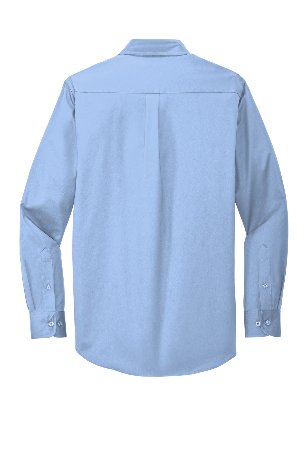 Rear View of Lt Blue/Lt Stn Port Authority Extended Size Long Sleeve Easy Care Shirt S608ES