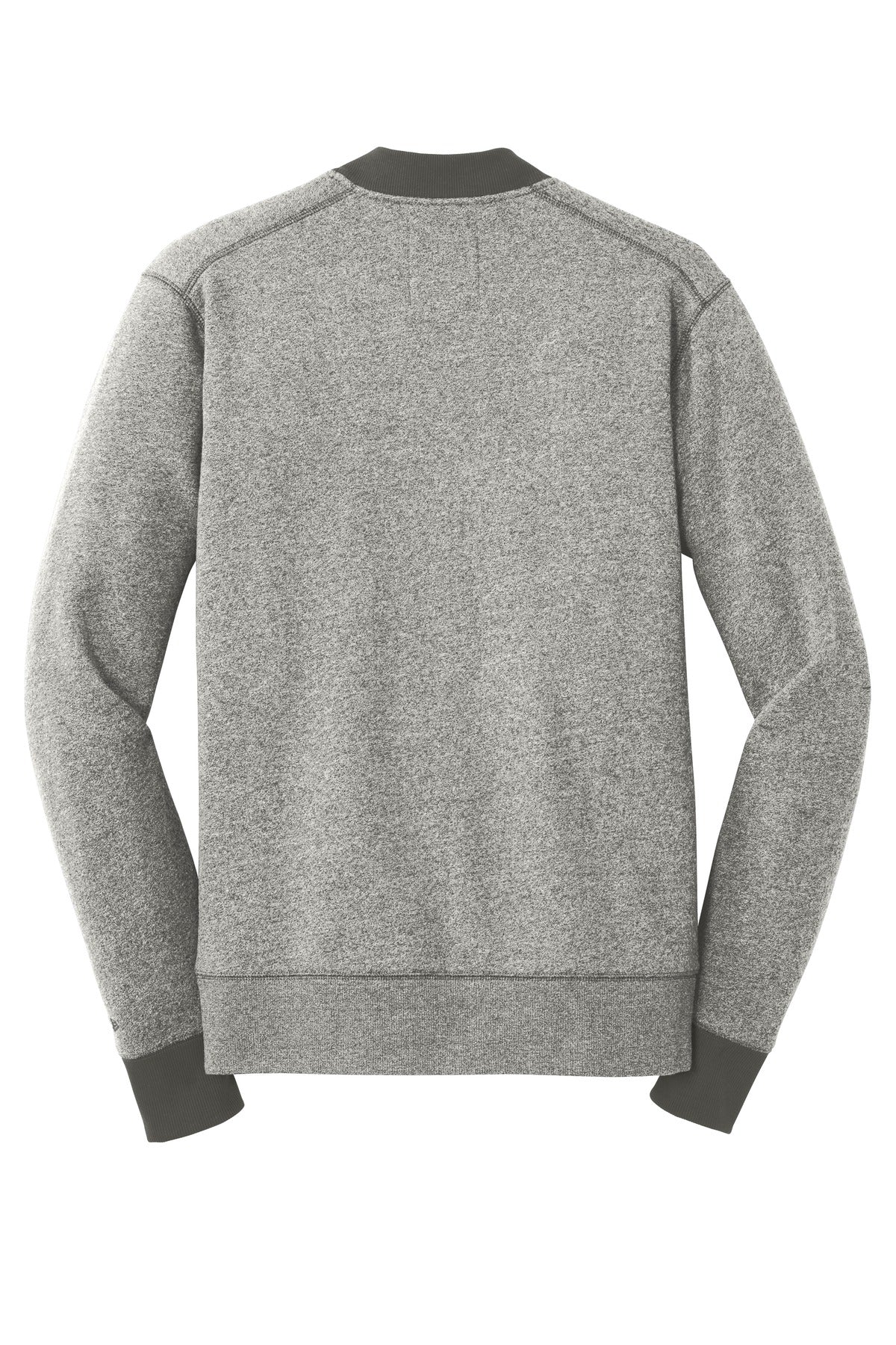 Rear View of Lt Grph Tw/Gph New Era French Terry Baseball Full-Zip. NEA503
