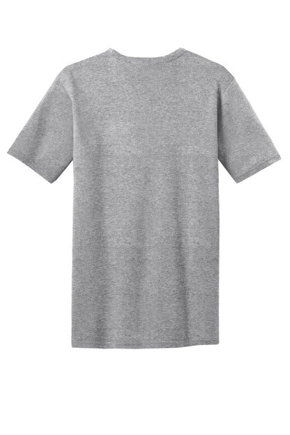 Rear View of Lt Hthr Grey District Very Important Tee with Pocket. DT6000P