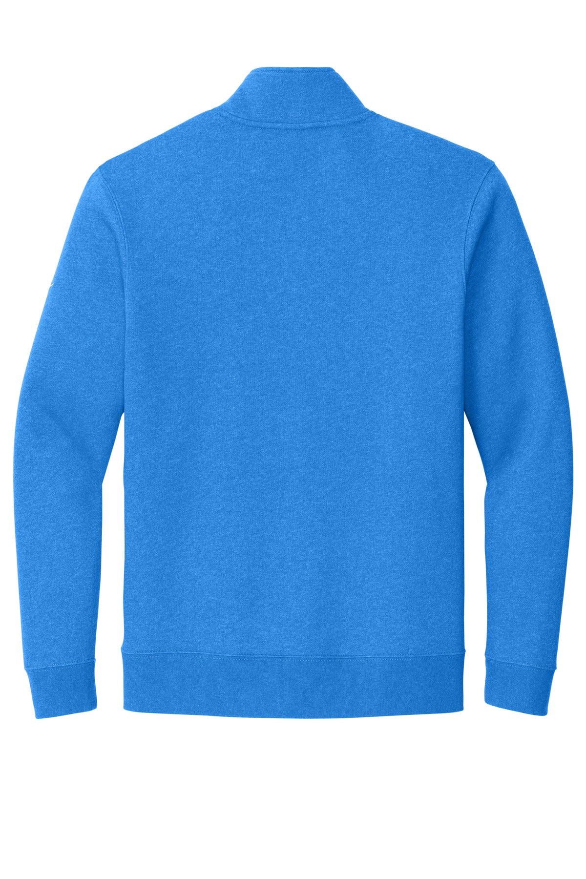 Rear View of LtGameRyHt Nike Club Fleece Sleeve Swoosh 1/2-Zip NKDX6718