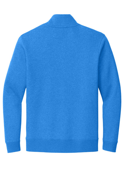 Rear View of LtGameRyHt Nike Club Fleece Sleeve Swoosh 1/2-Zip NKDX6718