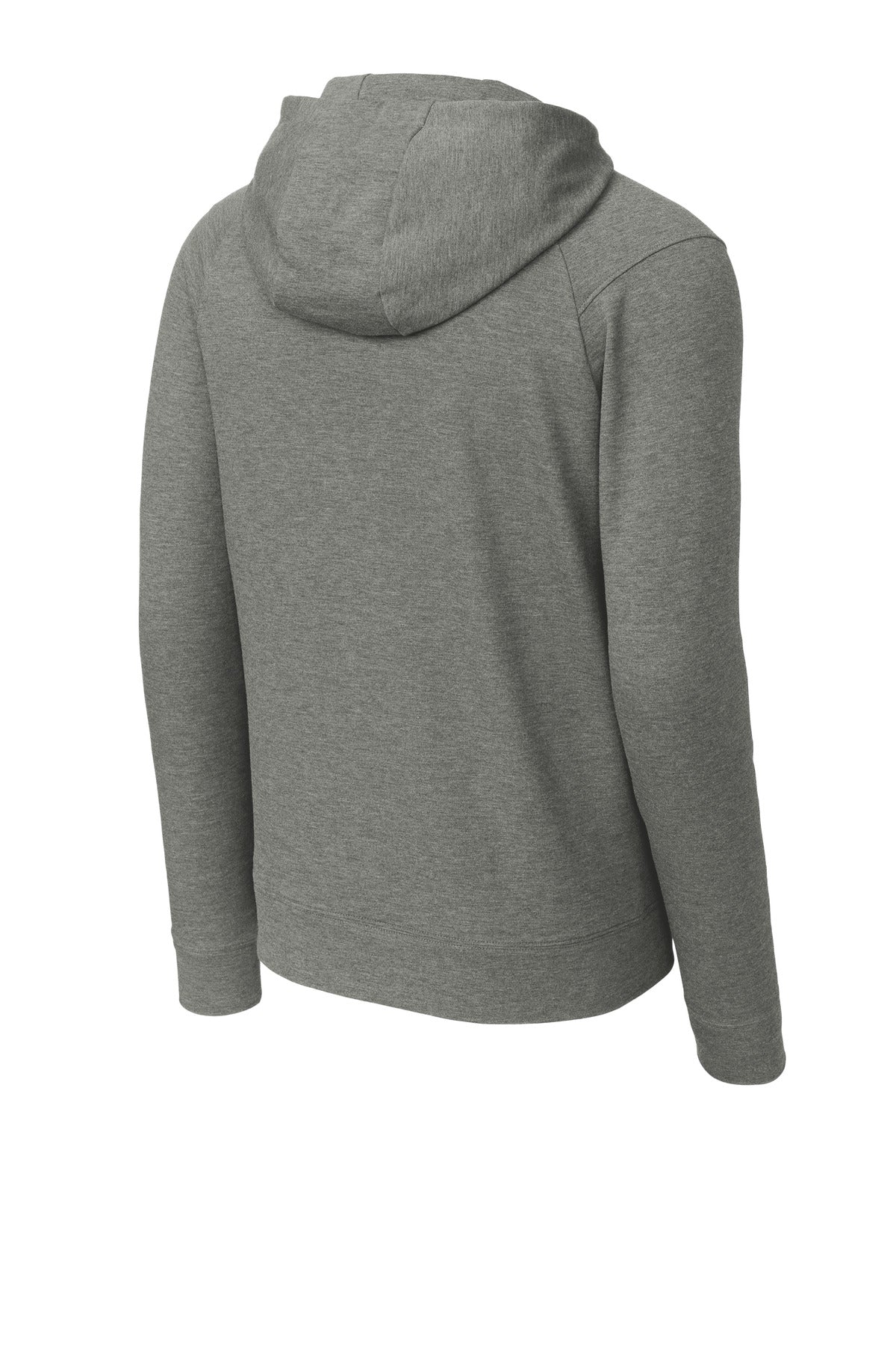 Rear View of LtGreyHt Sport-Tek Sport-Wick Flex Fleece Pullover Hoodie ST562