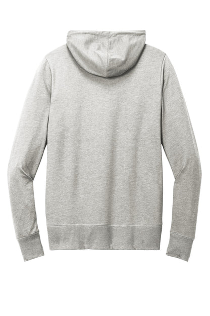 Rear View of LtHtGry District Women's Featherweight French Terry Full-Zip Hoodie DT673
