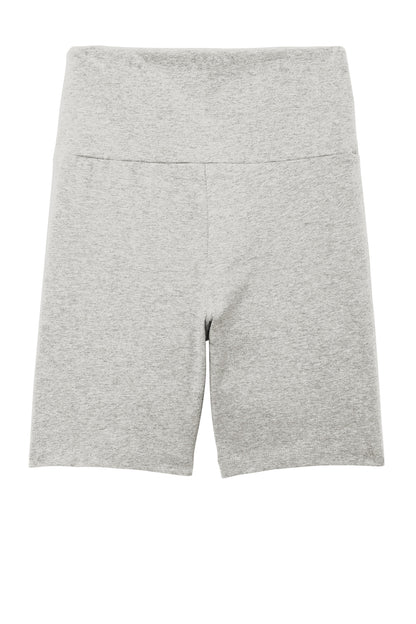 Rear View of LtHtGry District Women's Flex High-Waist Bike Short DT7509
