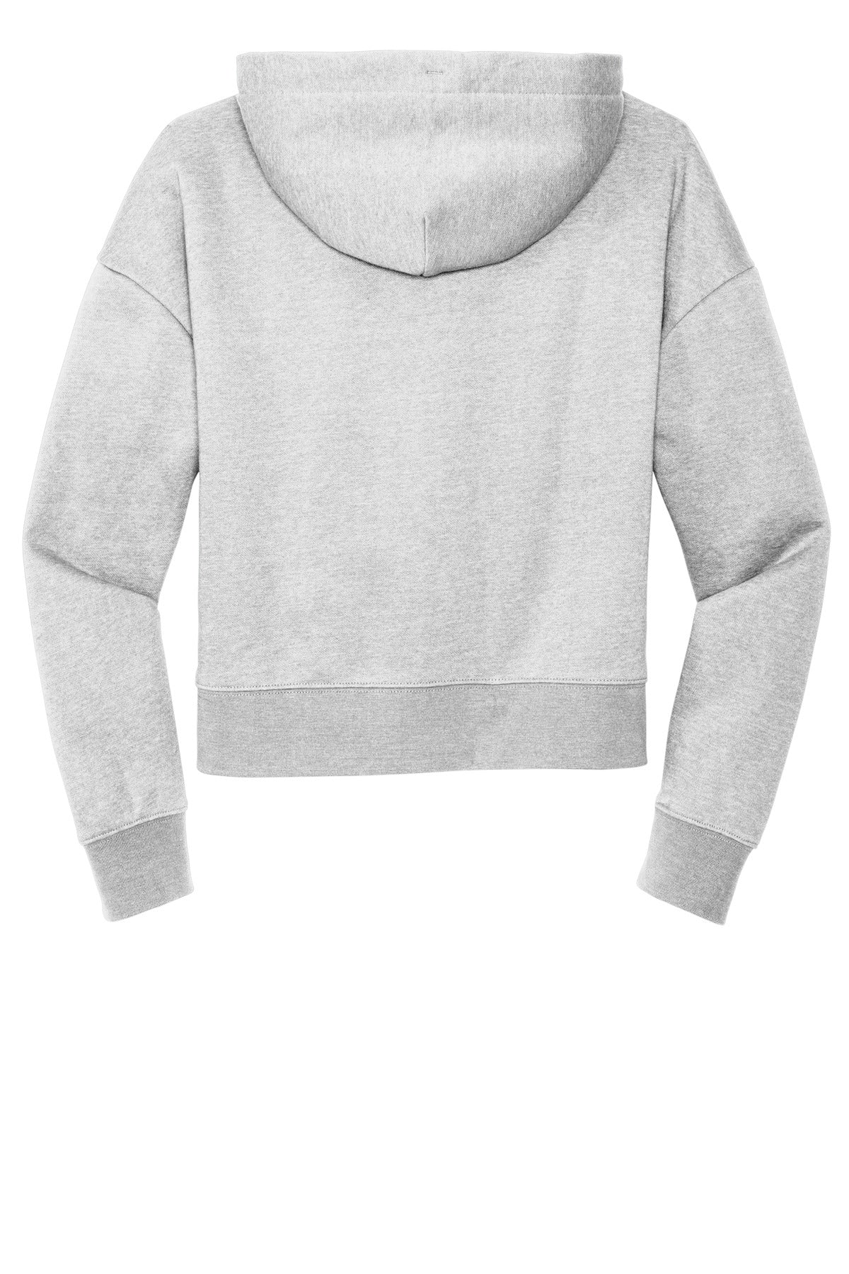 Rear View of LtHtGry District Women's V.I.T. Fleece Hoodie DT6101