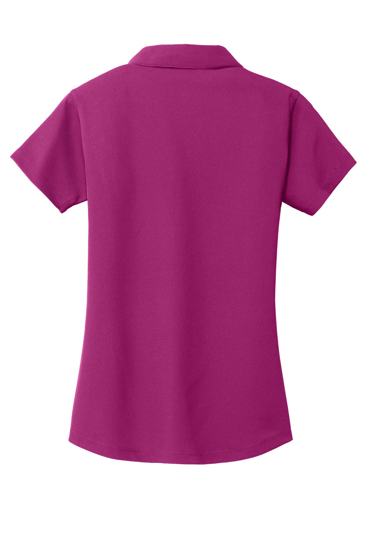 Rear View of Magenta Port Authority Women's Dry Zone Grid Polo. L572