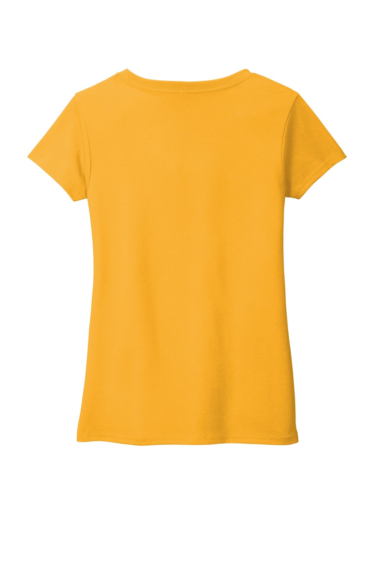 Rear View of Maize Yellow District Women's Re-Tee V-Neck DT8001