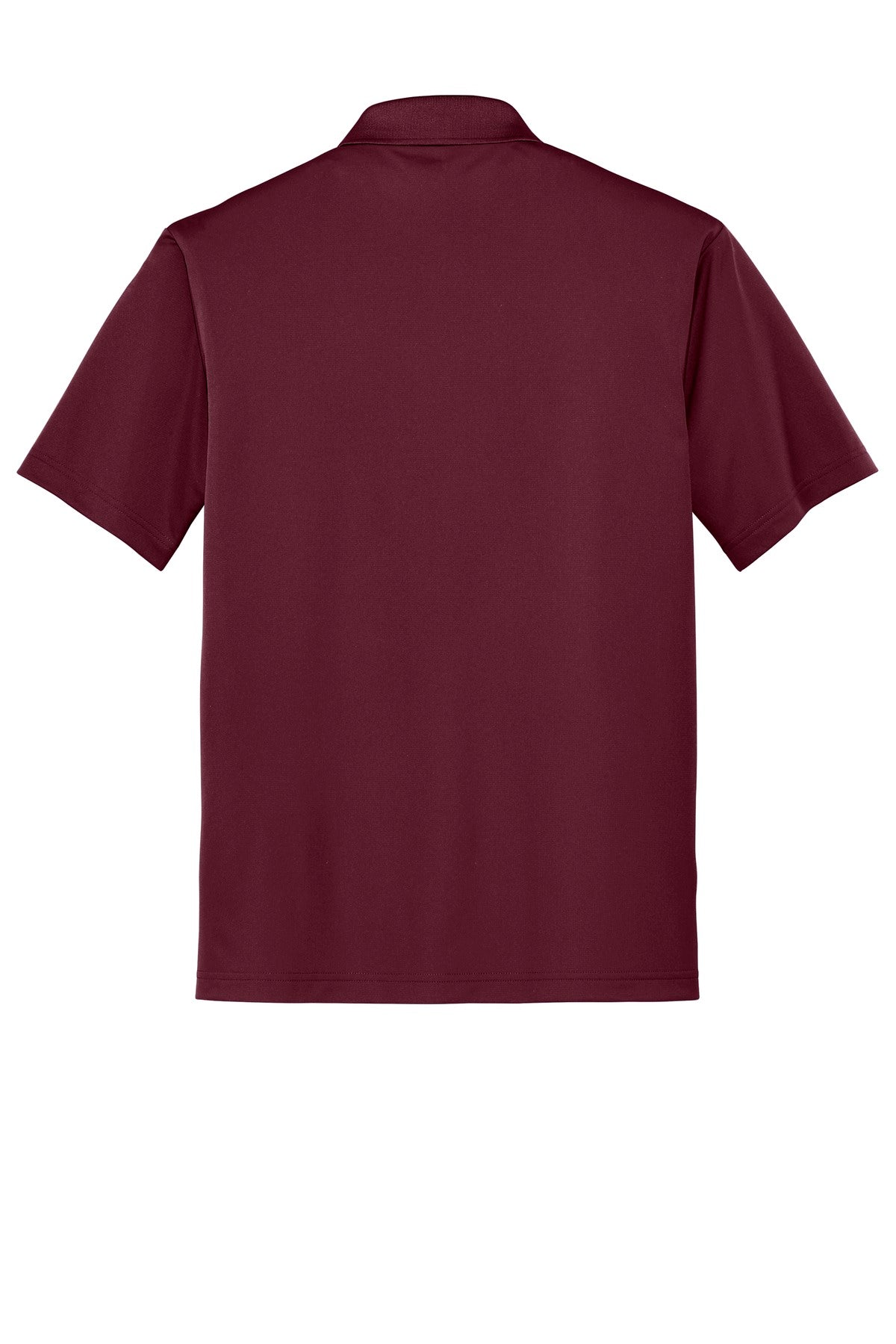 Rear View of Maroon CornerStone Micropique Gripper Polo. CS421