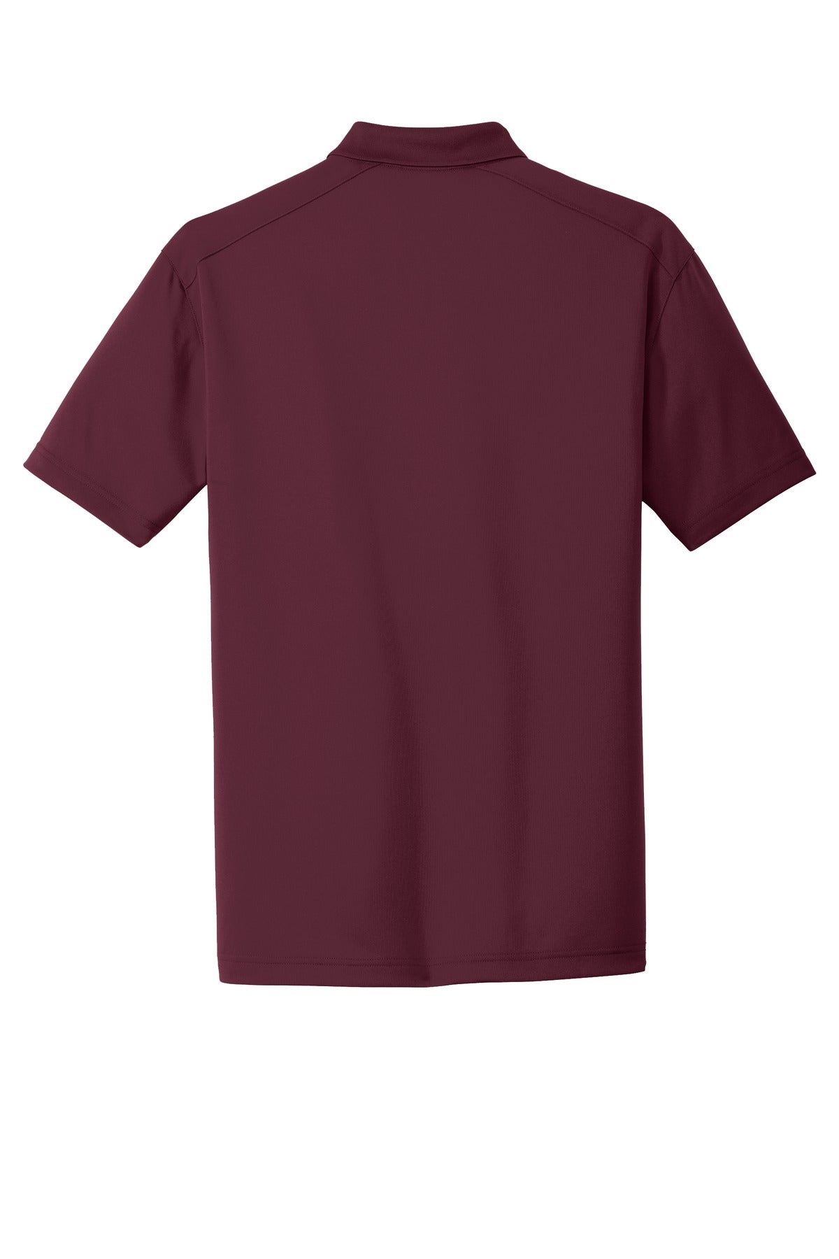 Rear View of Maroon CornerStone Select Lightweight Snag-Proof Polo. CS418