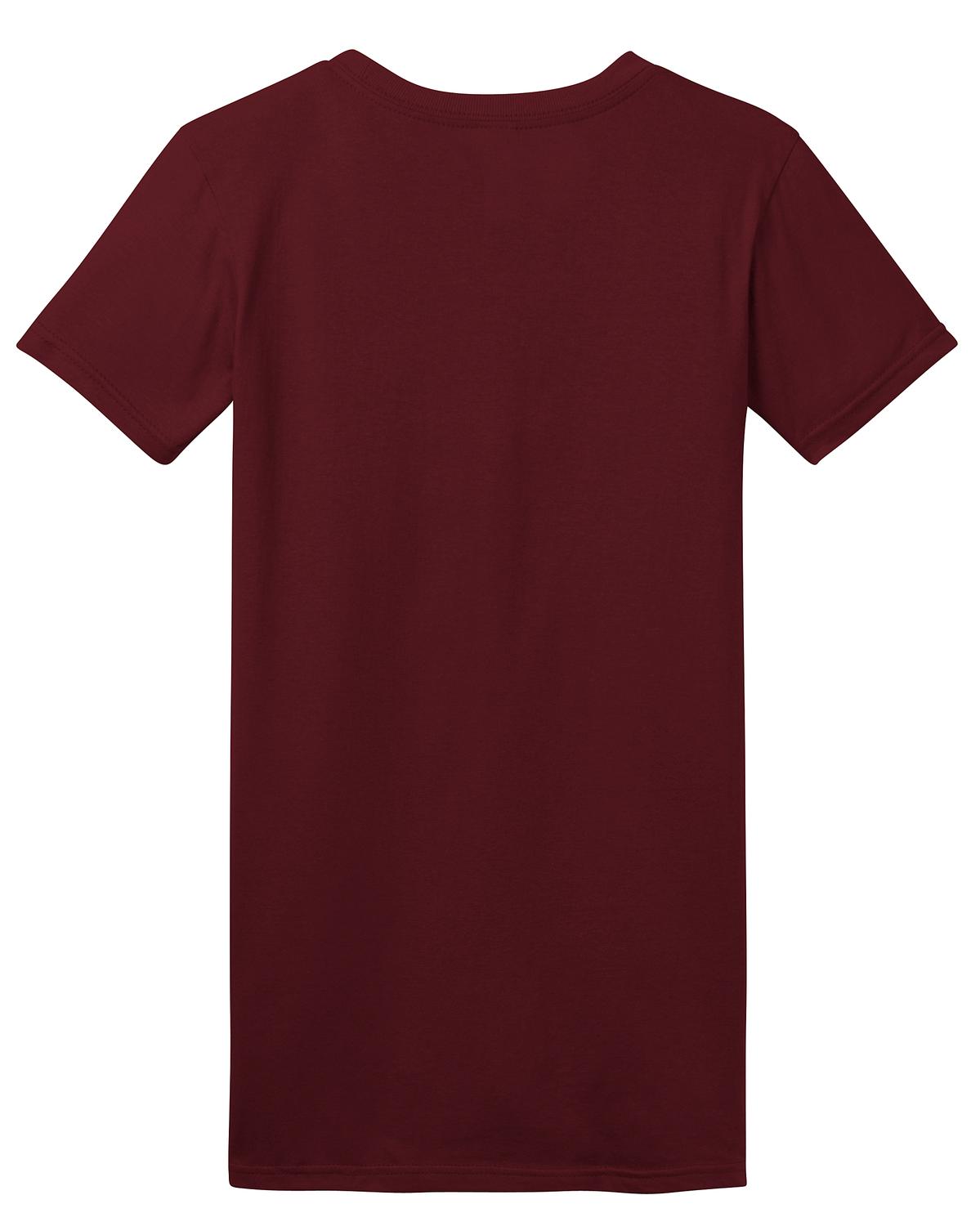 Rear View of Maroon District Women's Fitted The Concert Tee DT5001