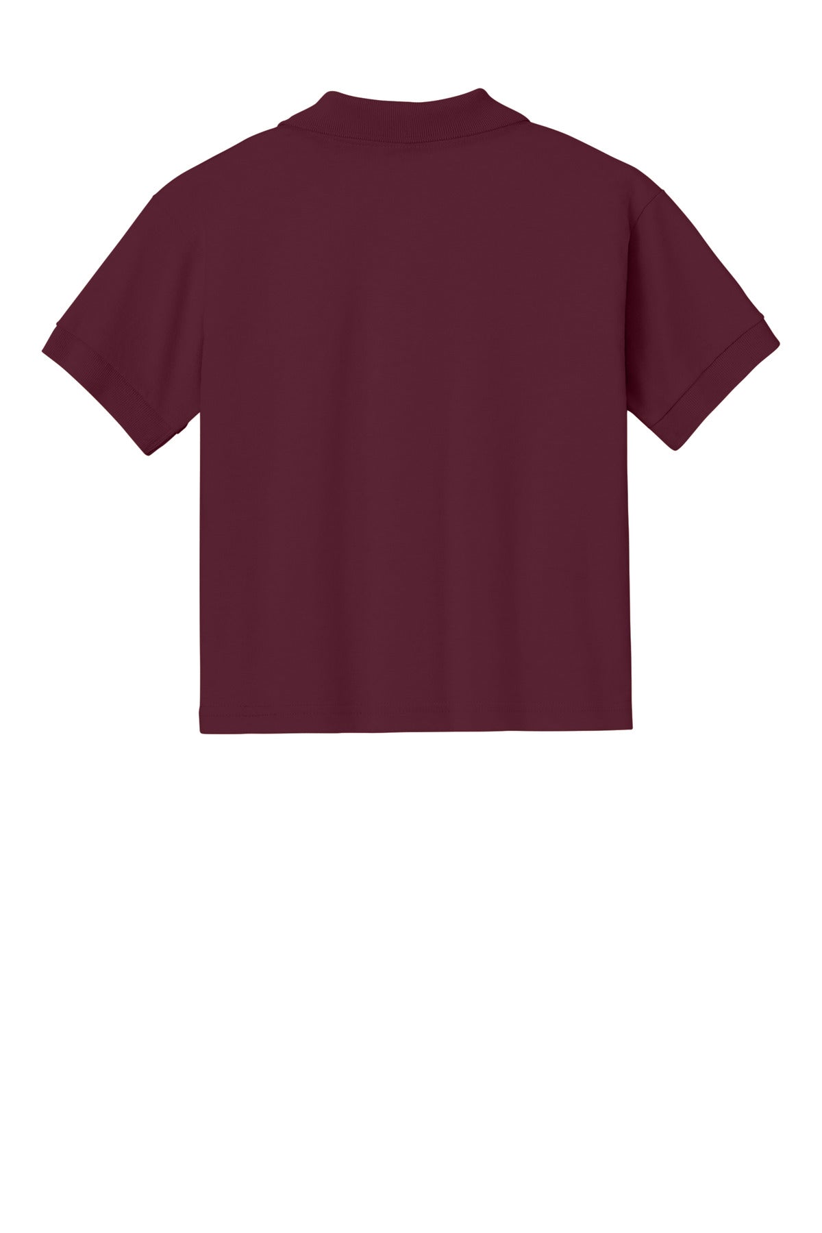 Rear View of Maroon Gildan Youth DryBlend 6-Ounce Jersey Knit Sport Shirt. 8800B